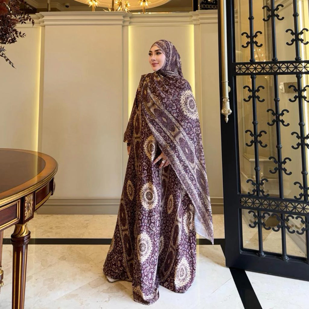 Set Gamis Hijab Shella Saukia | Setdung Kashmir | Gamis Shella Saukia | Dress Shella Saukia