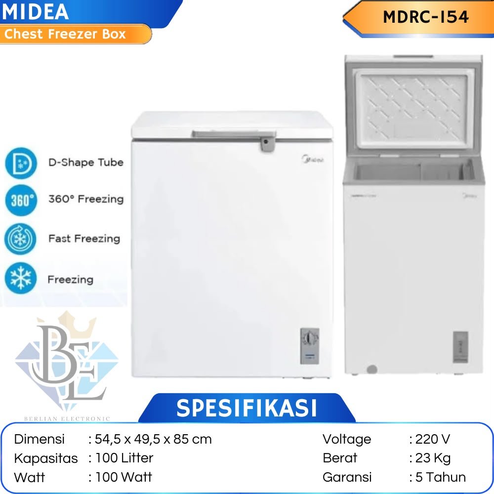 MIDEA FREEZER Box 100 Liter MDRC-154