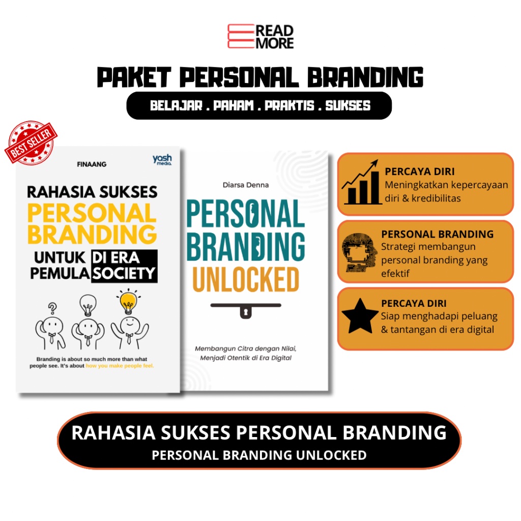 Yash Media - Paket 2 Buku Personal Branding (Rahasia Sukses Personal Branding Untuk Pemula + Persona