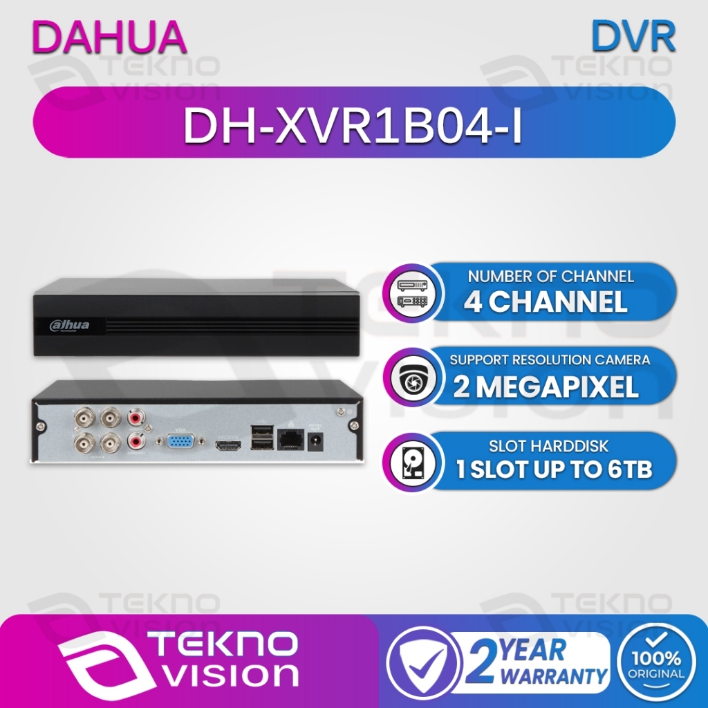 Dahua DH-XVR1B04-I DVR 4CH 2MP XVR CCTV 4 Channel