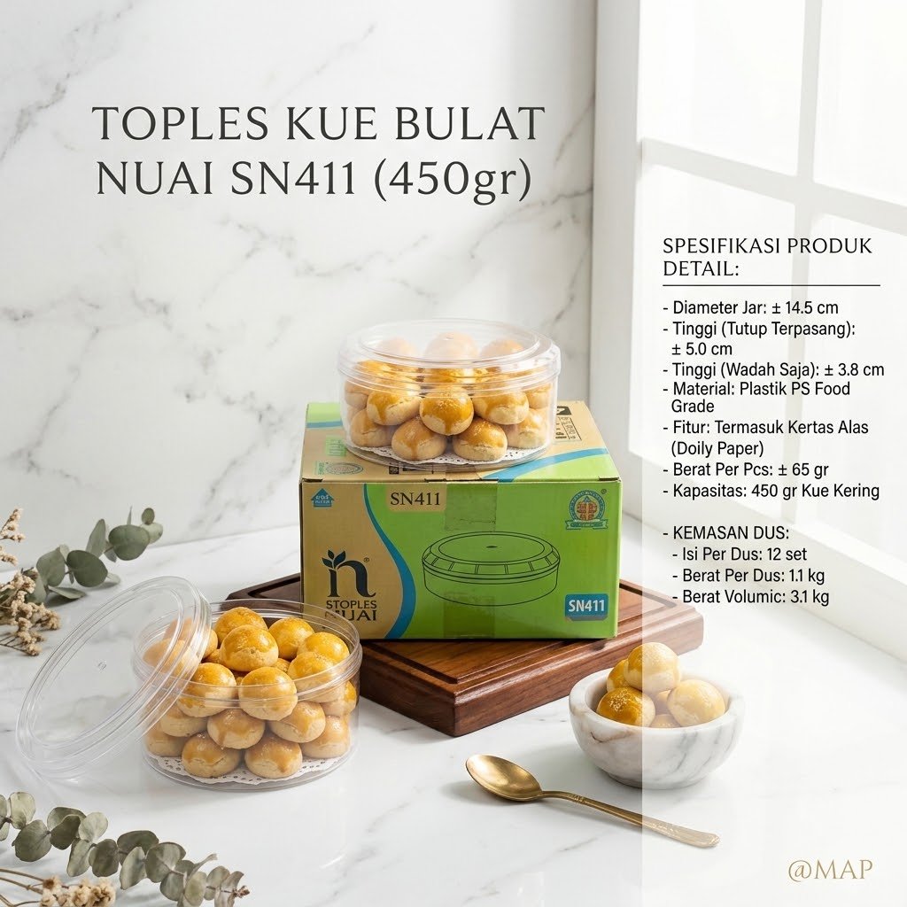 Toples Kue Bulat NUAI SN411 450gr