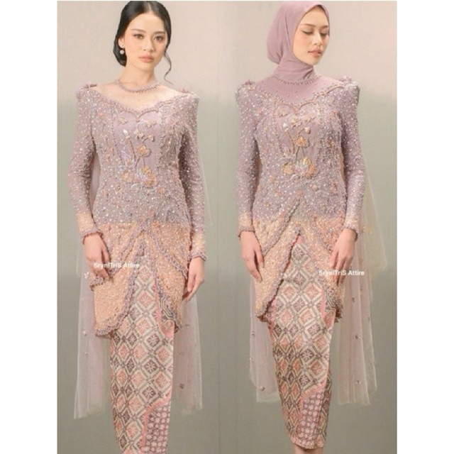 Sewa Kebaya Ivory Studio RTW - Anyaman Hikayat | Kisah Dua Putri & Raja Ular Kebaya in Lilac on Peac