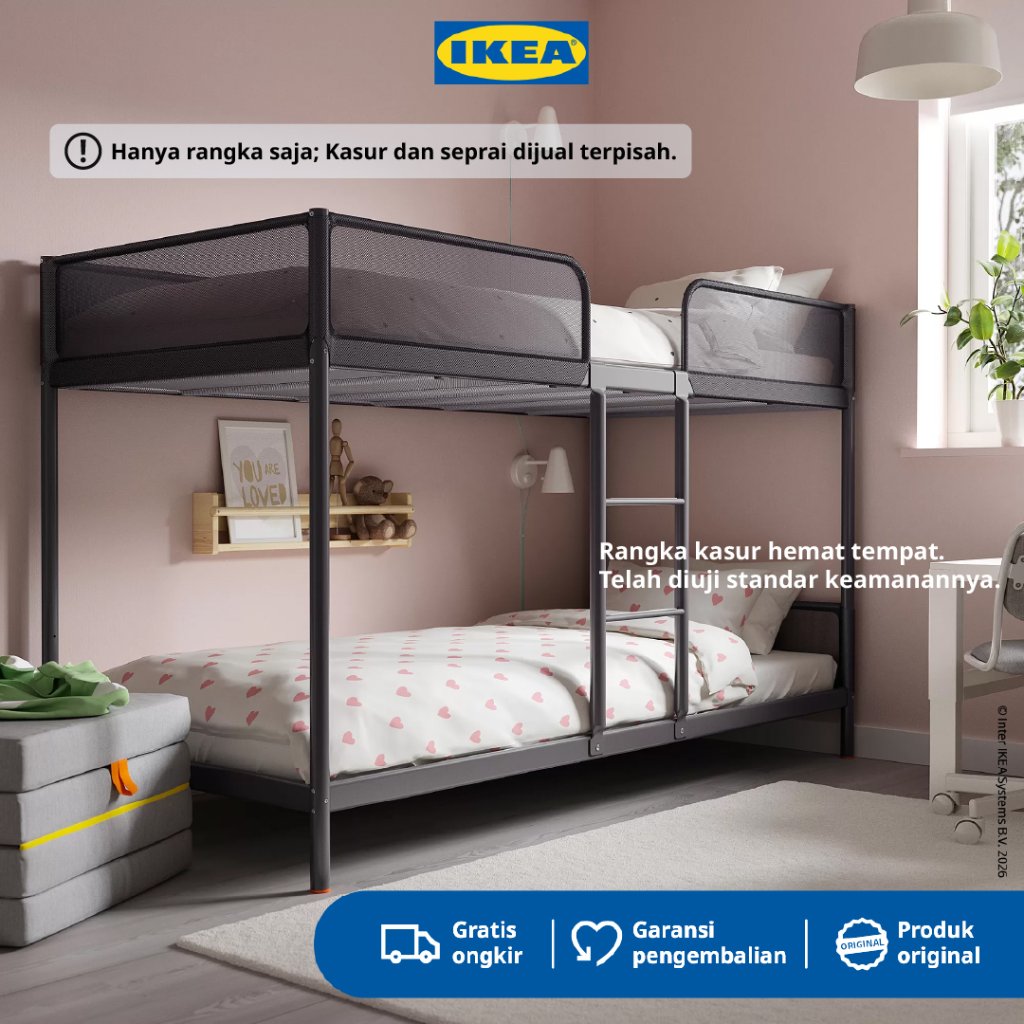 IKEA TUFFING Rangka Tempat Tidur 2 Tingkat Bunk Bed Minimalis
