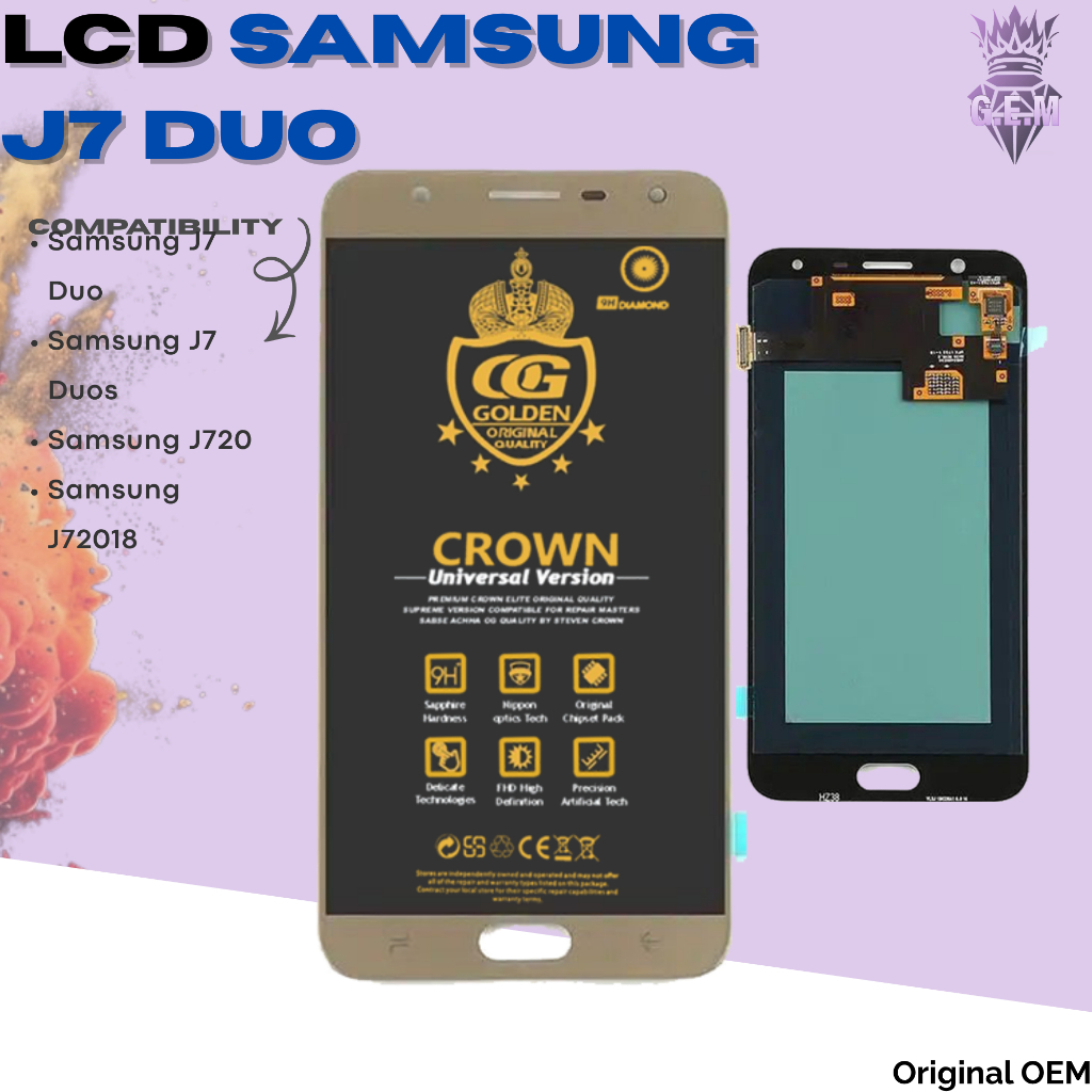 LCD TOUCHSCREEN SAMSUNG J7 DUO 2018 / J720 FULLSET COMPLETE ORIGINAL
