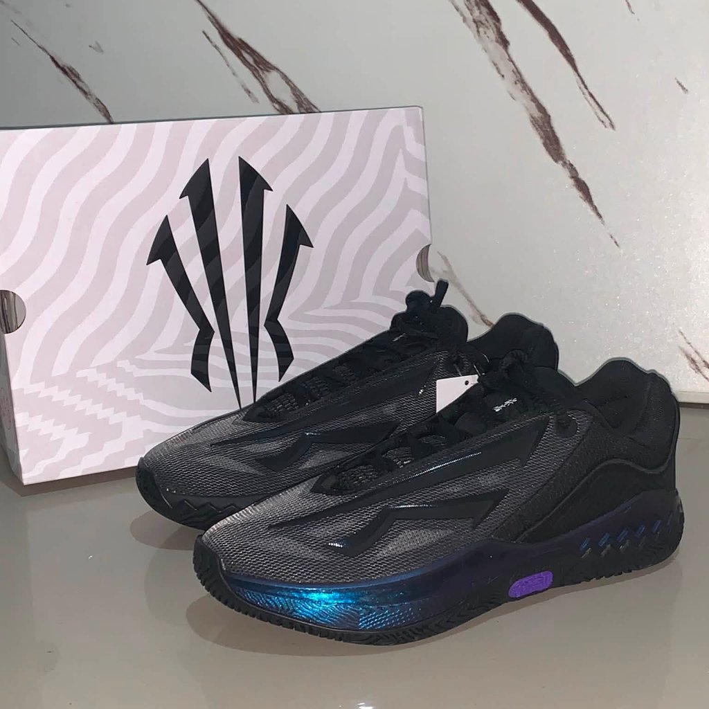 anta kai 1 speed triple black sz 44.5 (KT shockwave kyrie li ning 361 basket)