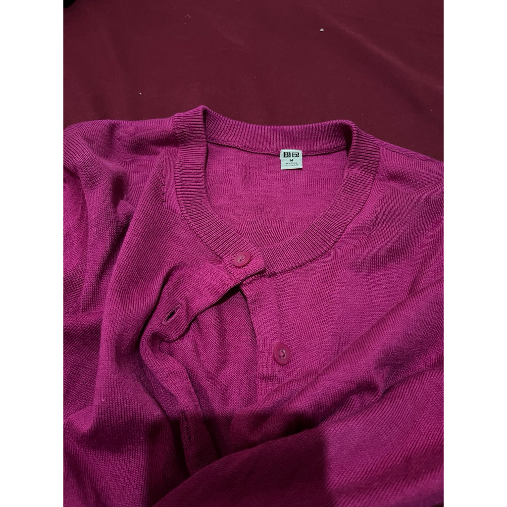 Cardigan Magenta Uni