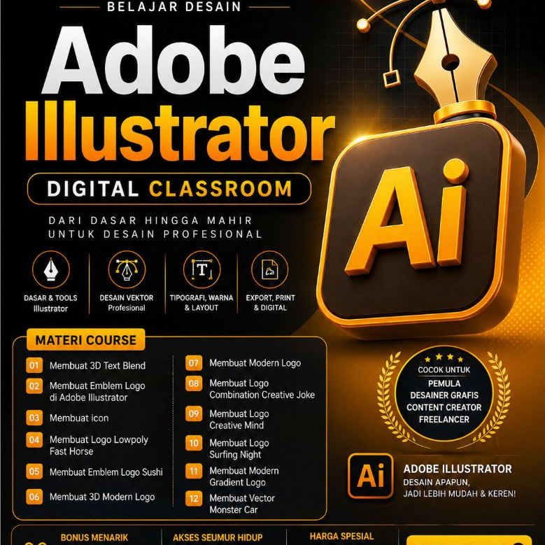 Kelas Adobe Illustrator Digital Classroom