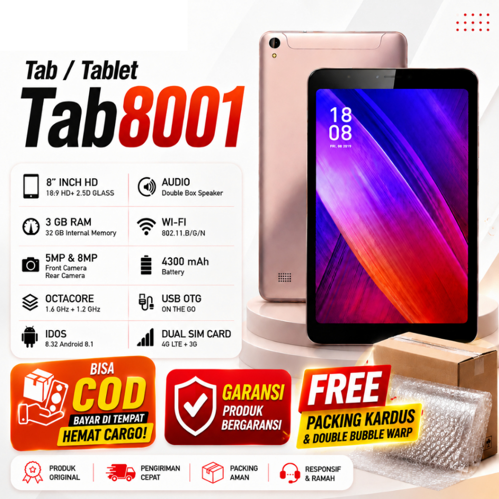 [FREE CASE] TABLET/TAB ADVAN G-TAB 8001 3GB/32GB 4G/LTE LIKE NEW TAB ADVAN