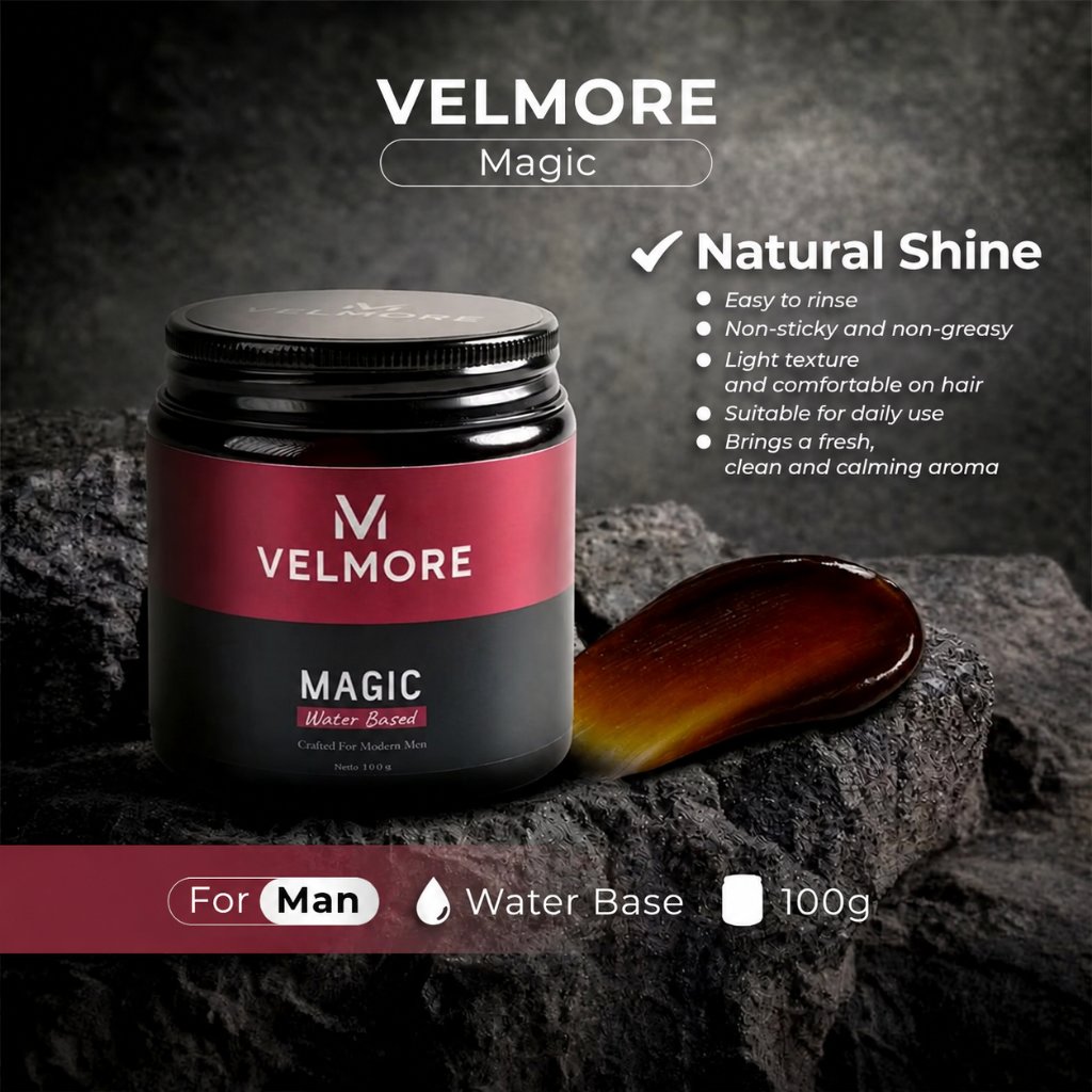 Pomade Pria Strong Hold Waterbased Hair Styling 100gr – Magic Waterbased | Velmore