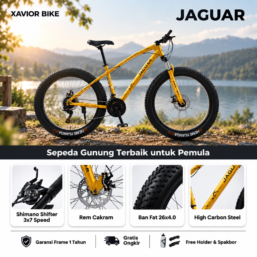SEPEDA GUNUNG MTB 26 Inch BAN BESAR XAVIOR JAGUAR 21 Speed