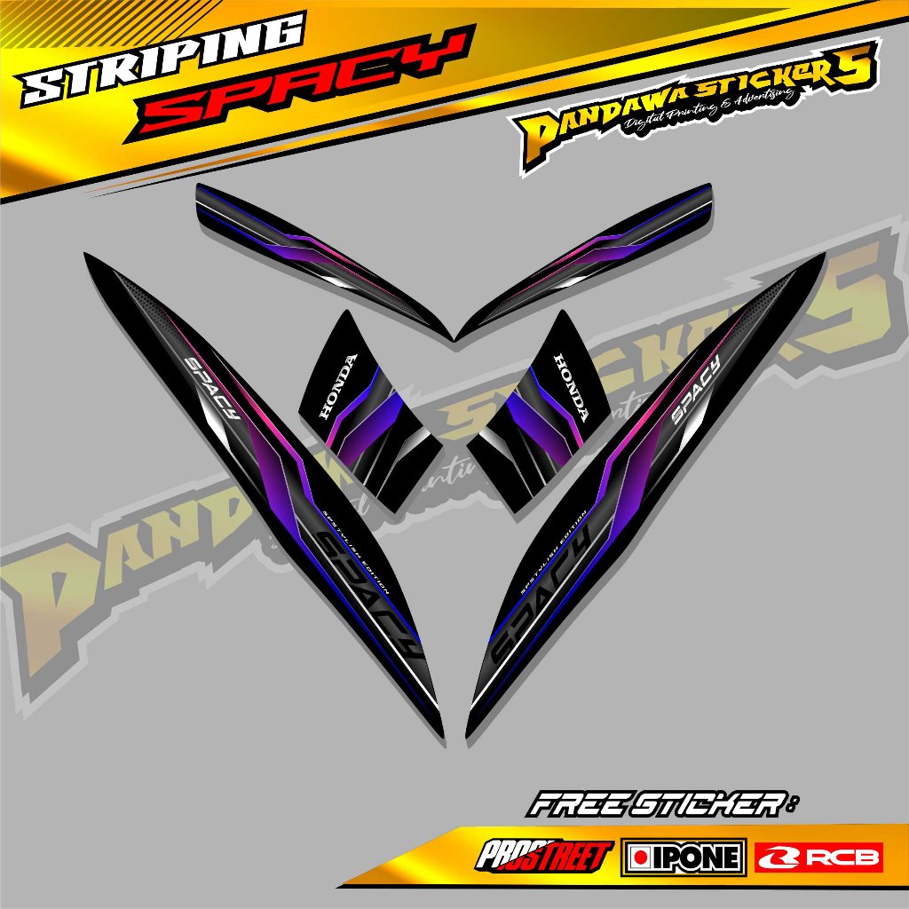 STRIPING VARIASI HONDA SPACY / STICKER LIST MOTOR HONDA SPACY