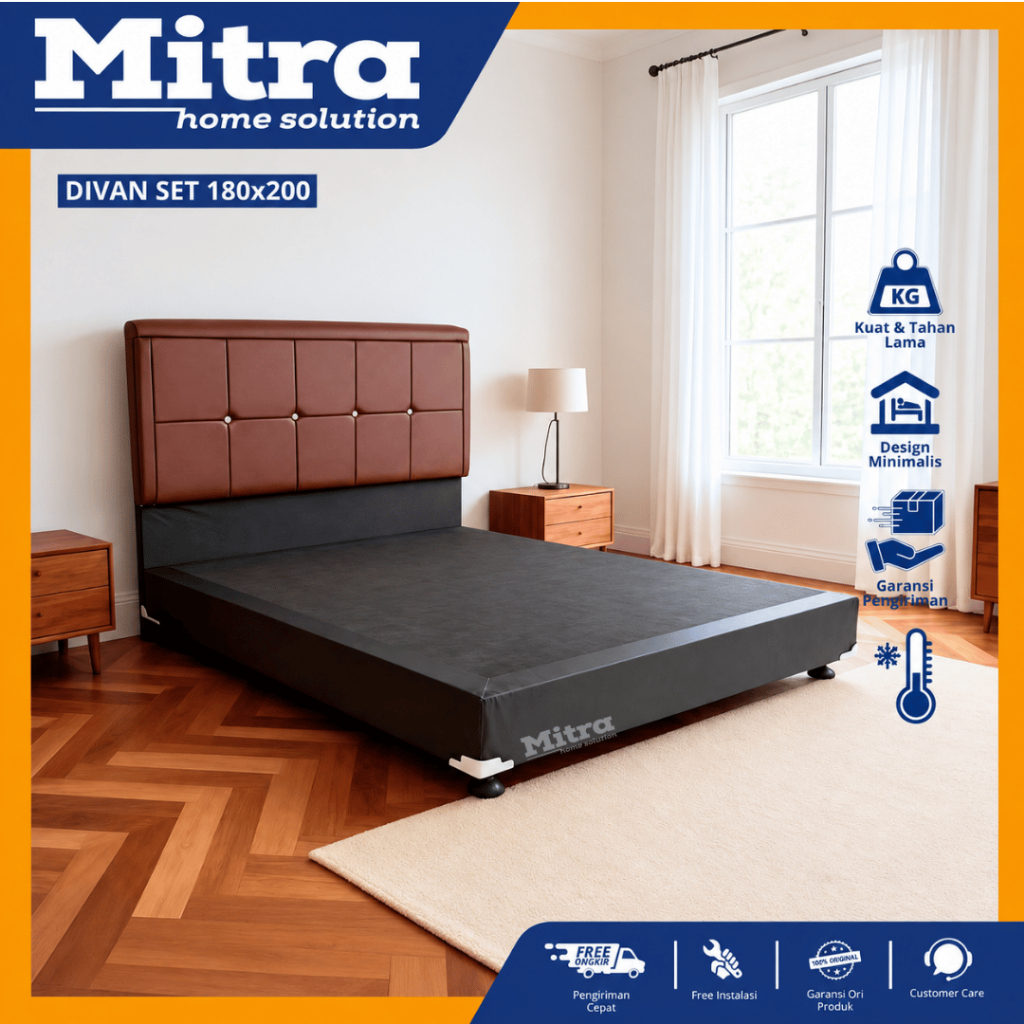 DIVAN SPRINGBED / DIVAN 180X200 / BUSA ROYAL FOAM / TEMPAT KASUR / TATAKAN SPRINGBED / PROMO KASUR /