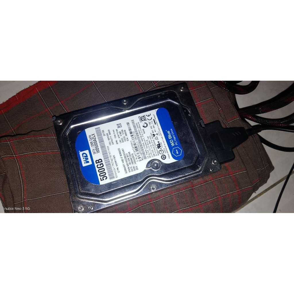 hdd 3.5 500gb wd blue second normal