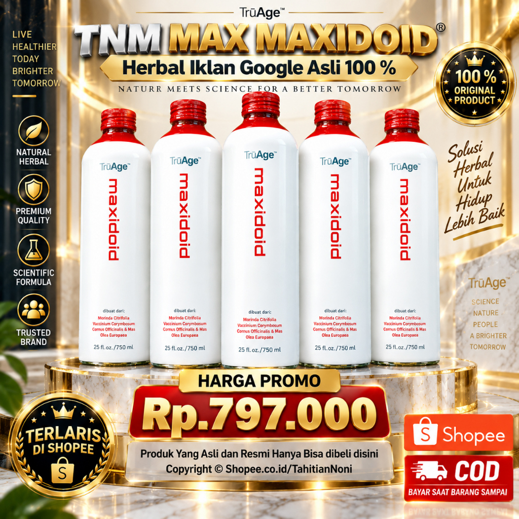 Promo Termurah TNM Max Herbal Iklan Google Asli 100% Jantung Stroke TND Syaraf Kejepit Prostat TNC B