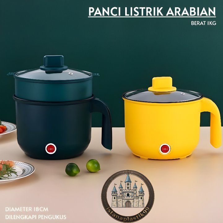 IP99 - Cooking Pot Sun Glass Panci Listrik Arabian / Panci Elektrik Multifungsi Anti Lengket / Teko 