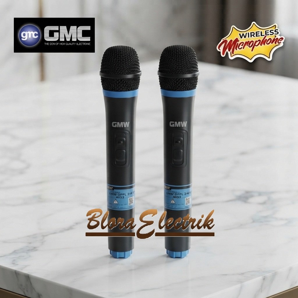 Microphone Wireless GMC 2 Pcs Mic Karaoke Khusus Speaker GMC Mic Original