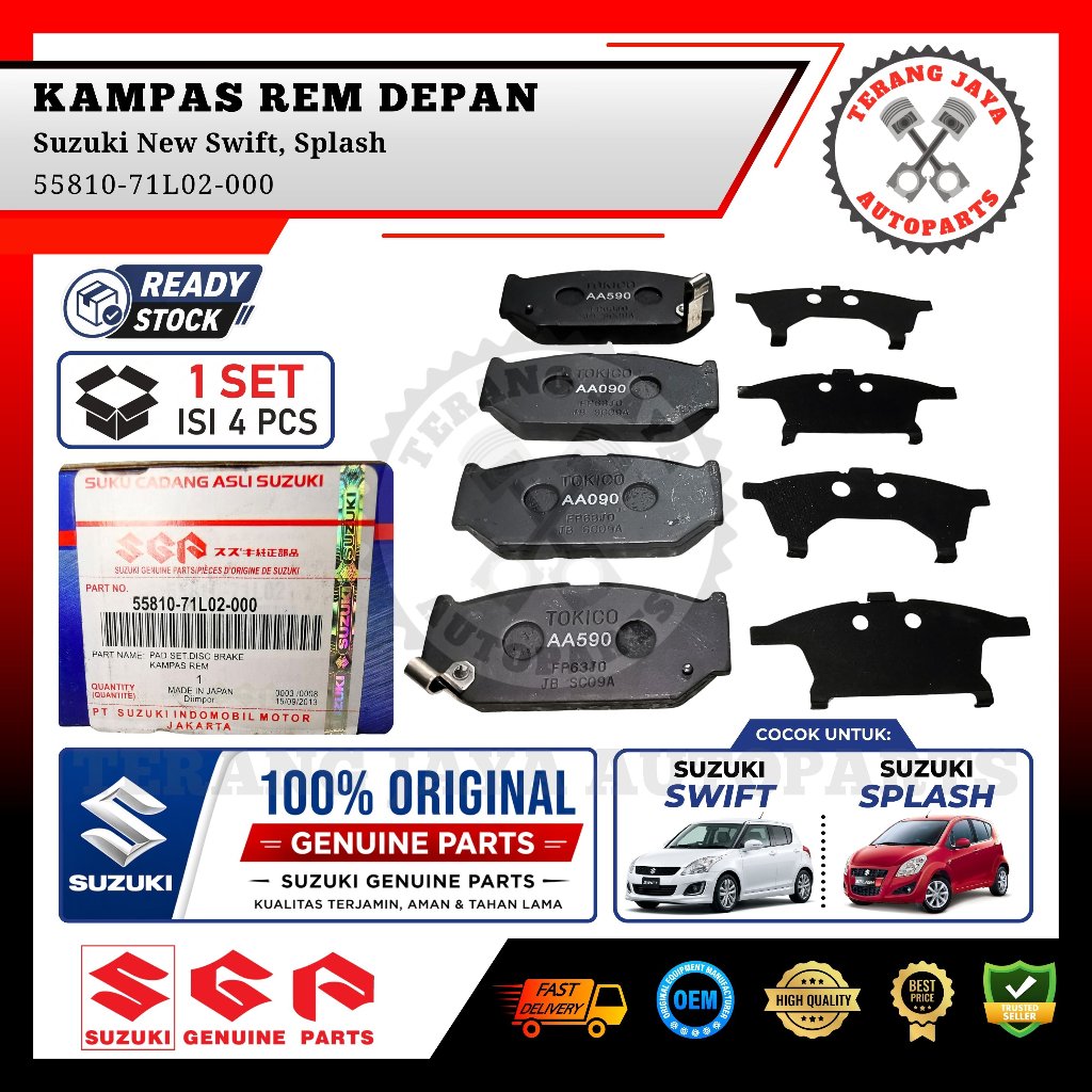 Kampas Rem Depan Suzuki New Swift, Splash 55810-71L02-000 ASLI