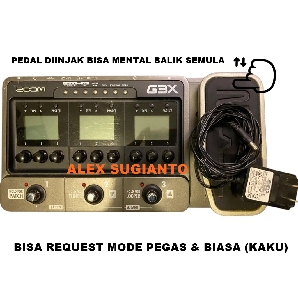 [BEKAS] HARGA NETT EFFECT GUITAR ZOOM G3X PEDAL BISA MENTAL BALIK EFEK GITAR G3 X G 3 X G 3X