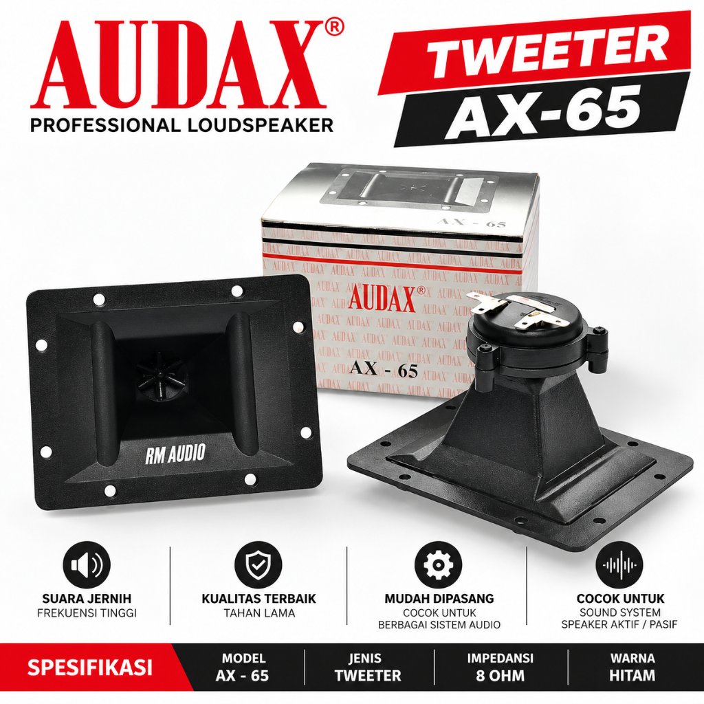 Tweeter Audax AX-65 Horn 8 Ohm Speaker Tweeter Audio Sound System Loudspeaker High Frequency Speaker