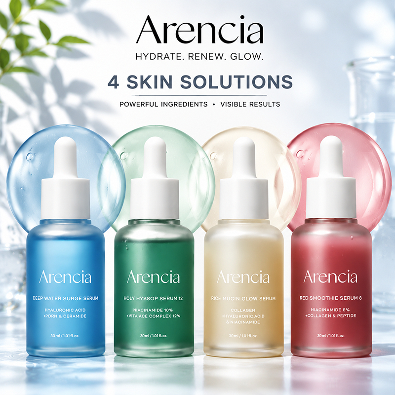 Arencia Skincare Serum  30ml/Deep Hydration/Hyssop Glow/Red Collagen+Peptide/Rice Mucin Glow