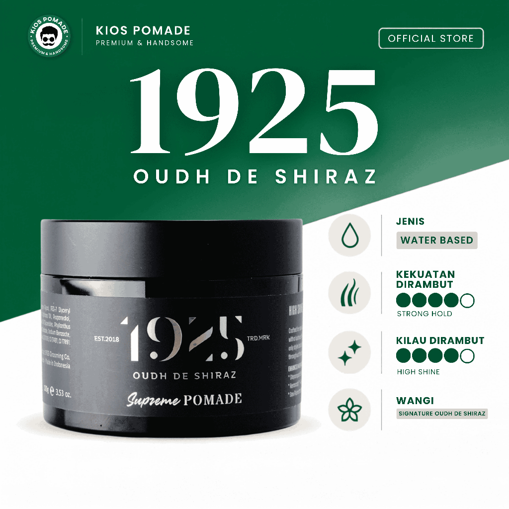 1925 OUDH DE SHIRAZ SUPREME POMADE Waterbased Premium