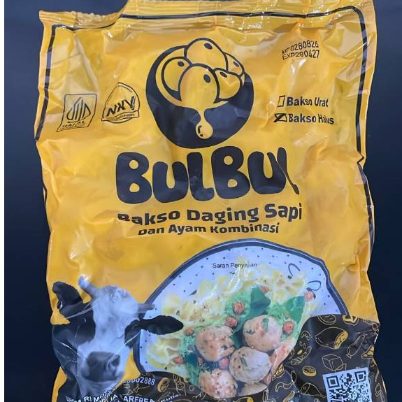 BULBUL BAKSO HALUS DAGING SAPI DAN AYAM KOMBINASI 600GR ISI 50 BUTIR / BAKSO BULBUL URAT ISI 50 SAPI