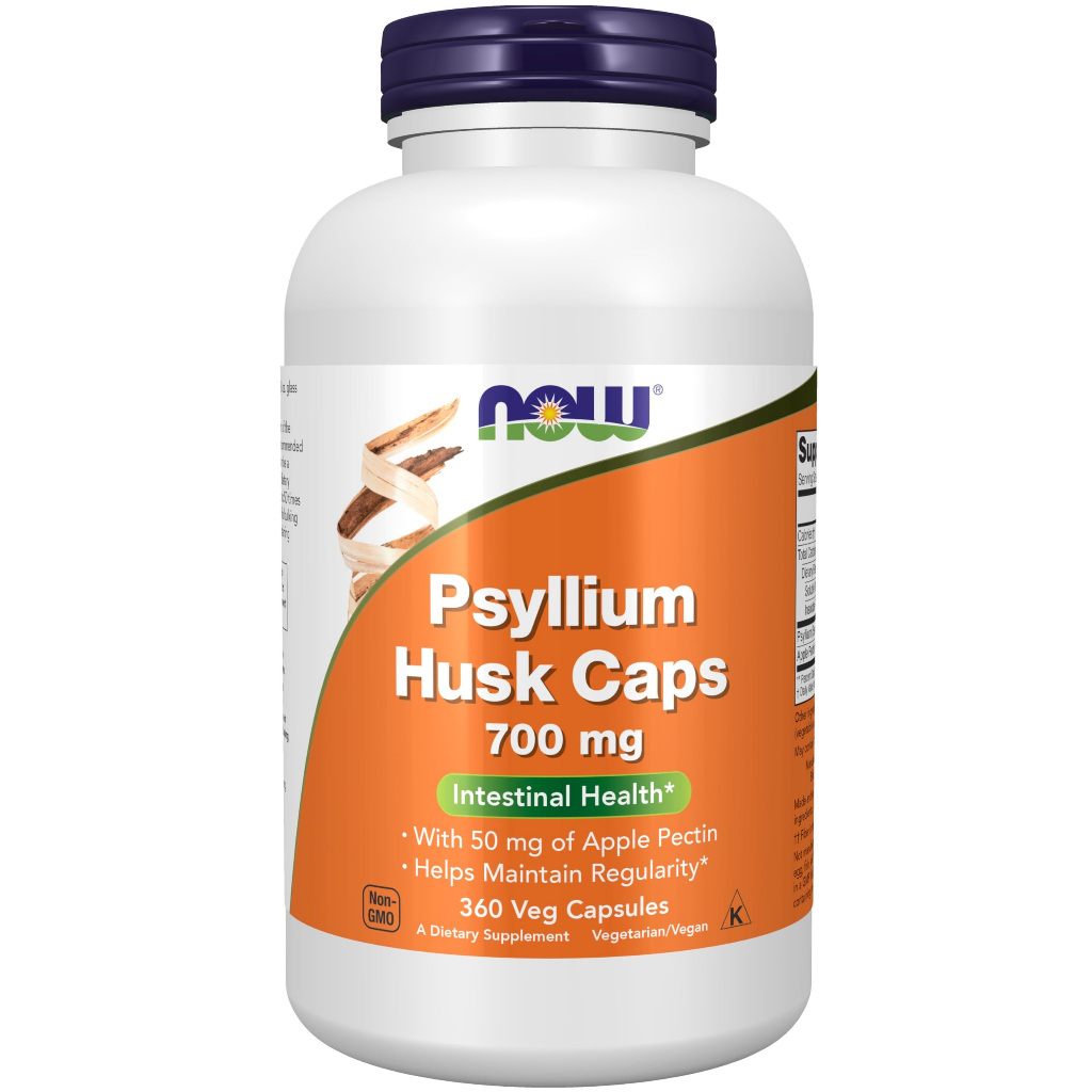 Now Food Psyllium Husk Caps 700mg 700 mg Intestinal Foods Psylium 180 kapsul