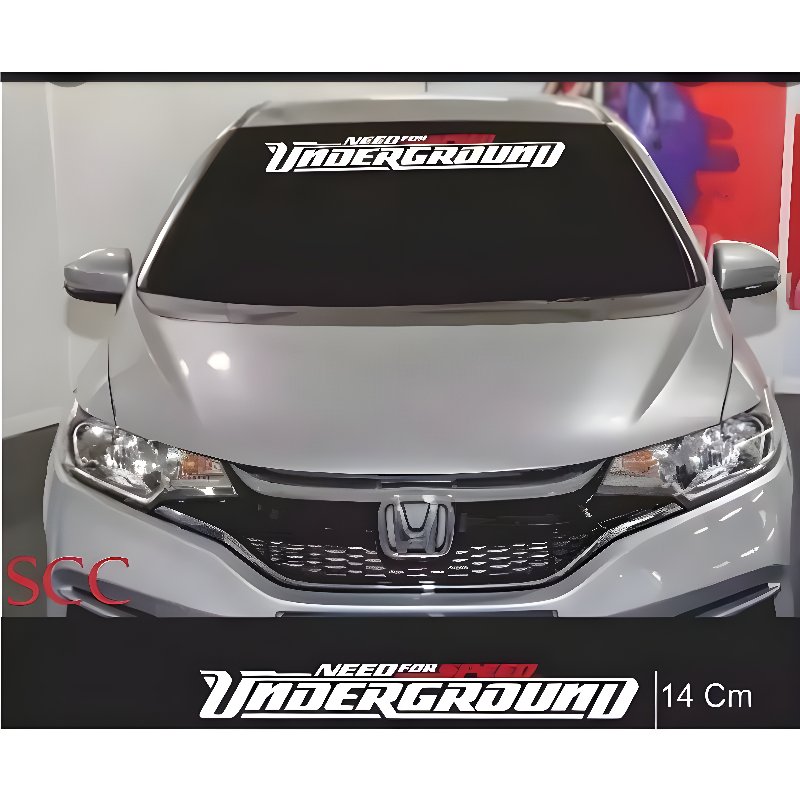 STIKER MOBIL TULISAN UNDERGROUND STIKER KACA MOBIL  STICKER KACA DEPAN MOBIL