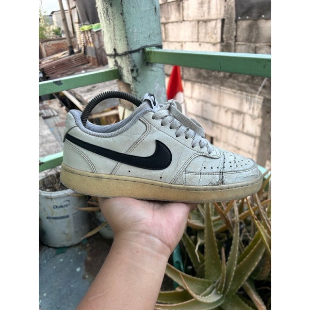Nike Court Vision Low White Black Original Casual Sneakers Trainer Size 39