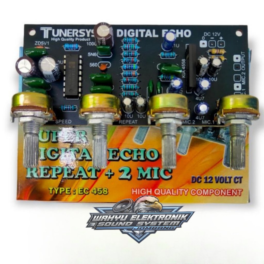 KIT SUPER DIGITAL ECHO REPEAT+ 2 MIC digital echo repeat 2mic tunersys EC 458