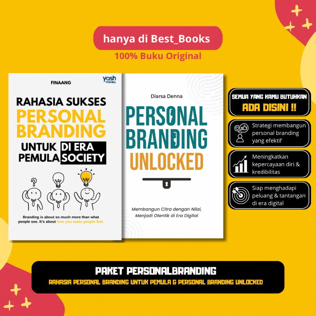 Yash Media - Paket 2 Buku Personal Branding (Rahasia Sukses Personal Branding Untuk Pemula + Persona