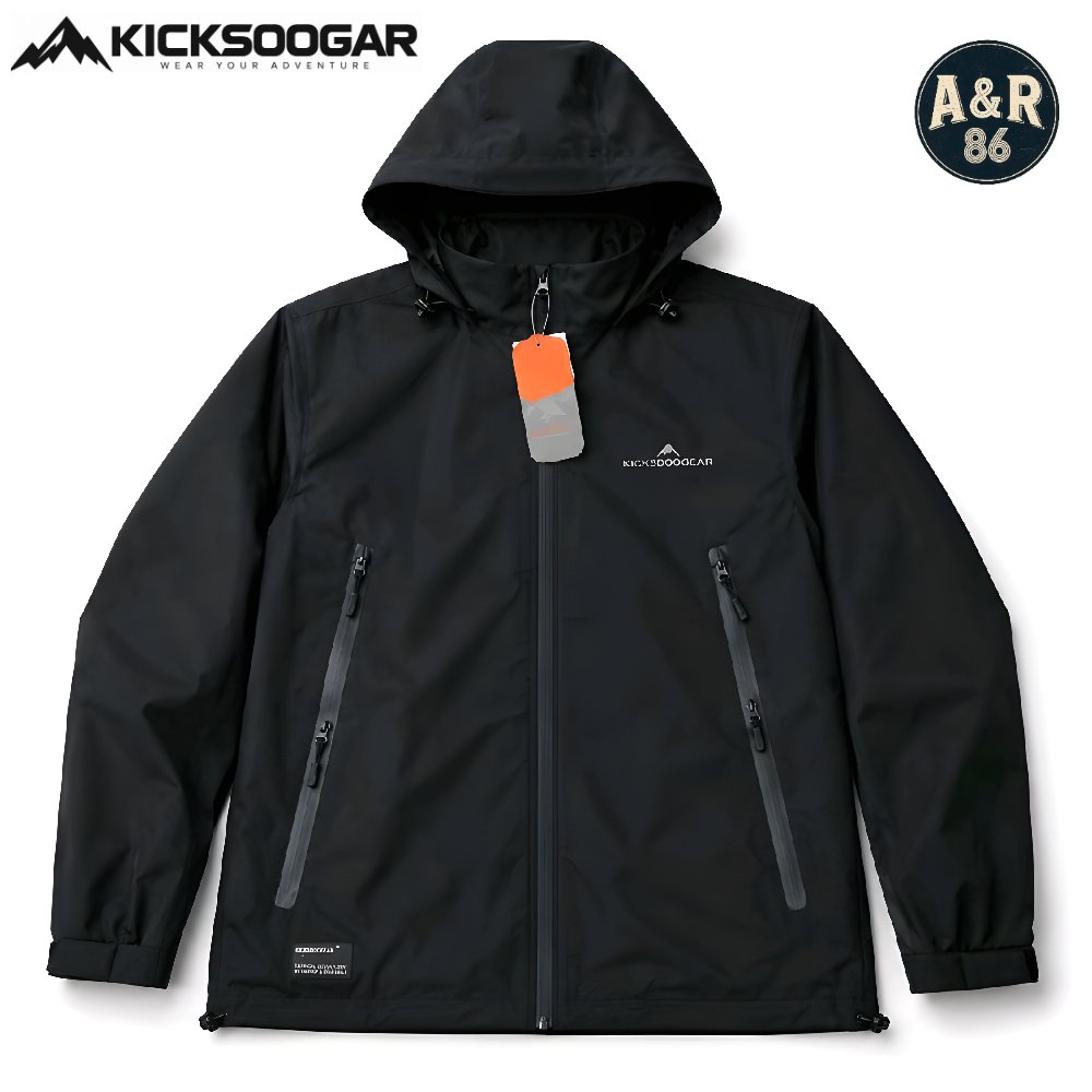 Jaket Outdoor Pria Kicksoogar Waterproof Anti Angin Hoodie Motor Hiking Premium