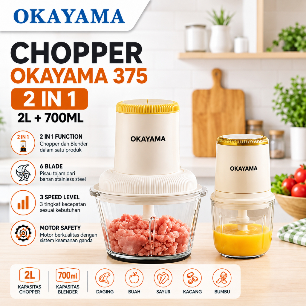 [COD] FOOD CHOPPER DAGING BUMBU HALUS BUMBU KERING ES BATU SEBAGUNA