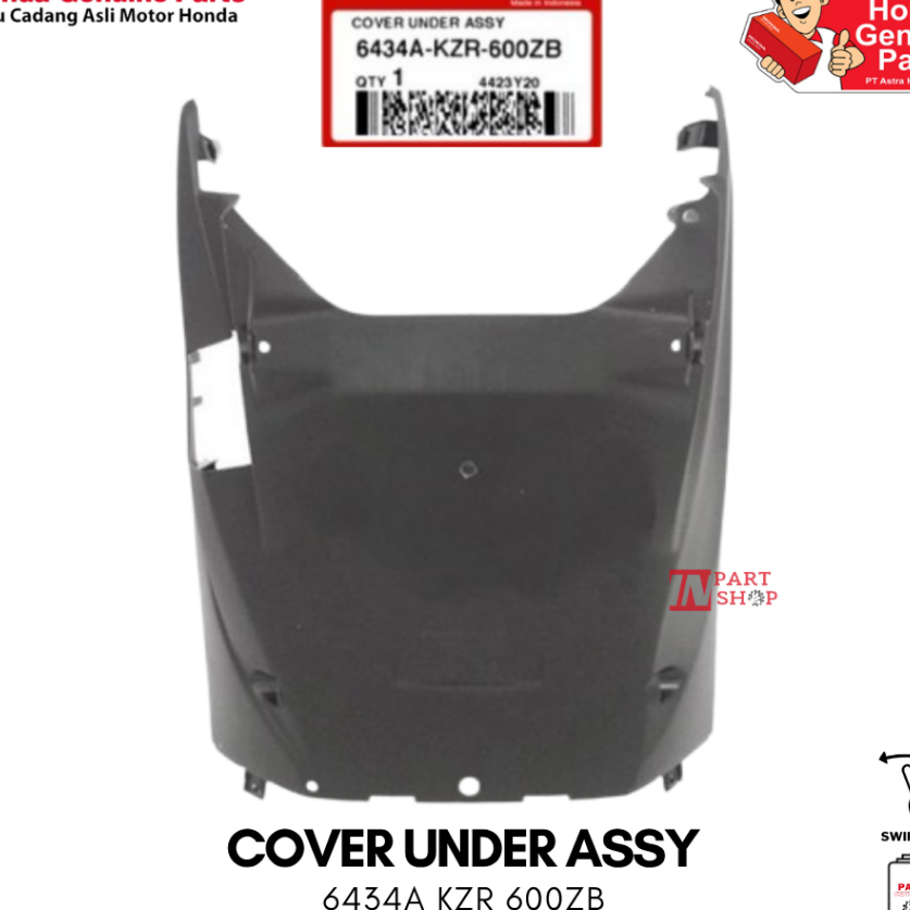 Cover Dek Kolong (Cover Under Assy) – Vario 125 FI / 6434A-KZR-600ZB