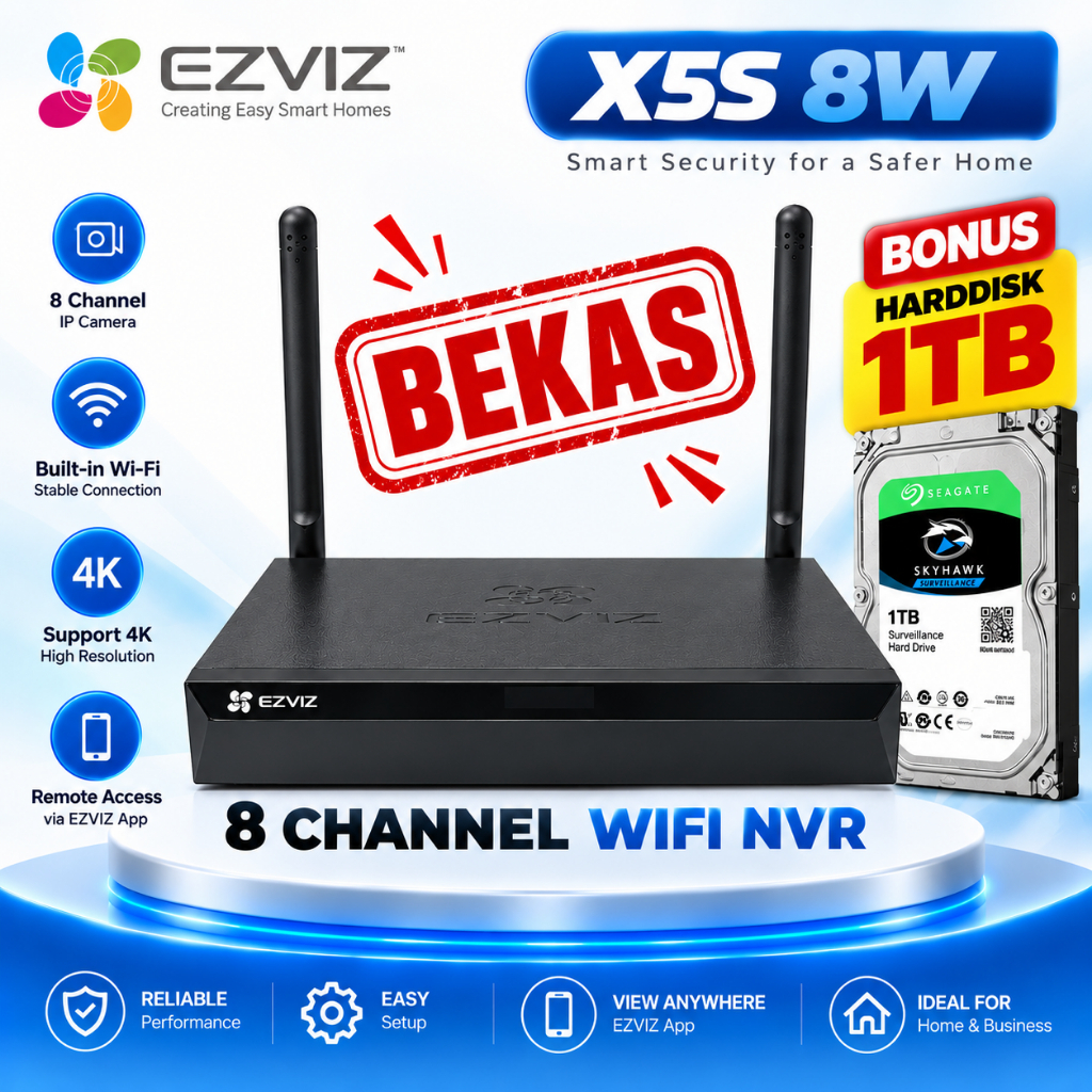 NVR EZVIZ X5S 8 CHANNEL WIRELESS CCTV SECOND normal