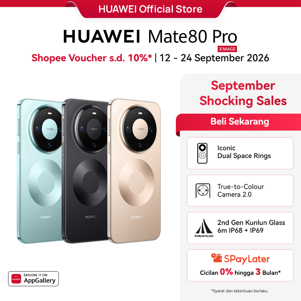 HUAWEI Mate 80 Pro Smartphone 16+512G l True-to-Colour Camera 2.0 l 2nd Gen Kunlun Glass l Smart AI 