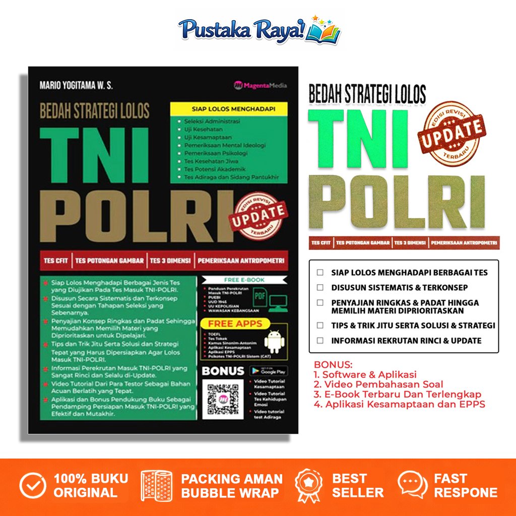 BUKU TES MASUK TNI POLRI - BEDAH STRATEGI LOLOS TNI POLRI