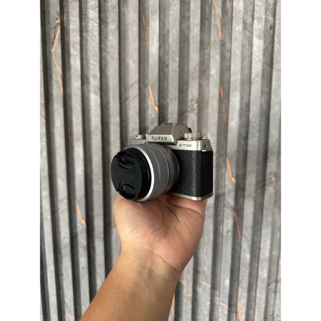 [KAMERA MIRRORLESS] FUJIFILM XT100 ROSE GOLD MULUS SECOND BERGARANSI ORIGINAL