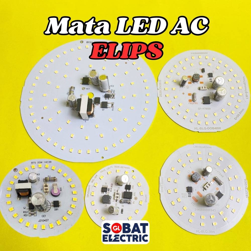 PCB LED AC Tipe Elips - Modul Mata Lampu LED