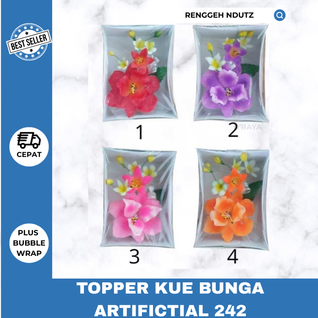 TOPPER KUE BUNGA HIASAN KUE BUNGA ARTIFICIAL FLOWER bunga 242