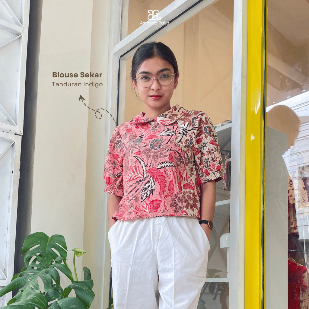 Batik Amanda Raisa Baju Batik Atasan Wanita Blouse Sekar