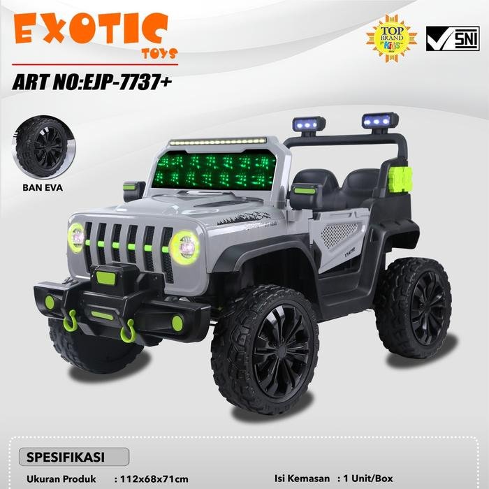 Mainan Mobil Aki Exotic EJP 7737+ Ban Karet