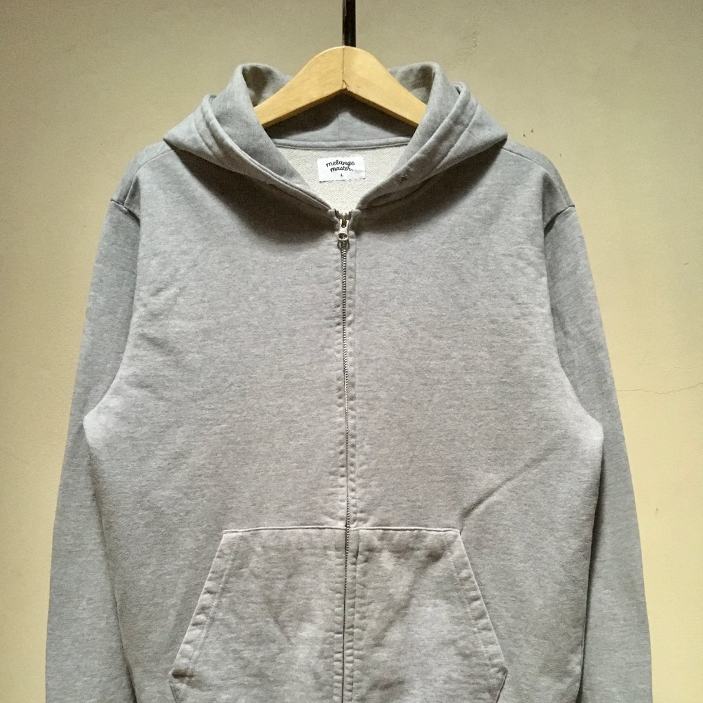 Hoodie Zipper Melange Master Polosan Basic Abu Heavy Weight