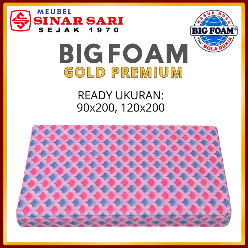 Kasur Busa Full Big Foam Gold Tebal 14cm 90x200 120x200 Untuk Anak Kost Kamar Tidur