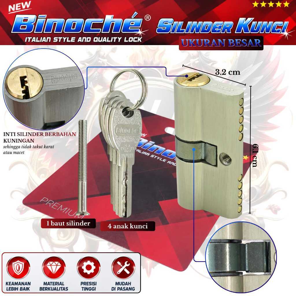 Silinder Kunci BINOCHE BESAR / Cylinder Kunci Pintu Besar