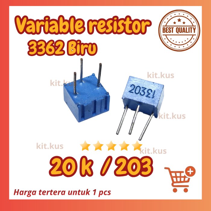 3362P trimpot variabel resistor Presisi 20K 20k 203 3362 p 3362 P 203