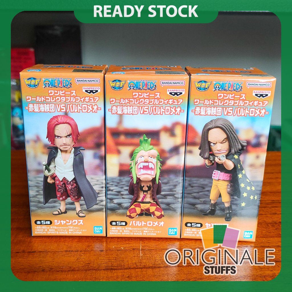 WCF One Piece Red Haired Pirates vs Bartolomeo Figure Japver Original (Shanks Bartolomeo Yasopp)