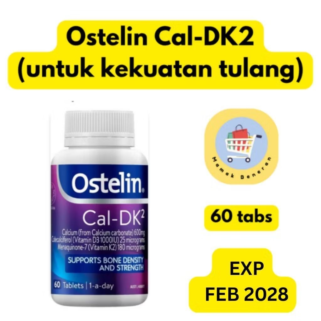 Ostelin Cal DK2 Vitamin Calcium D3 K2 Supplement isi 60 tabs / suplemen tulang bone