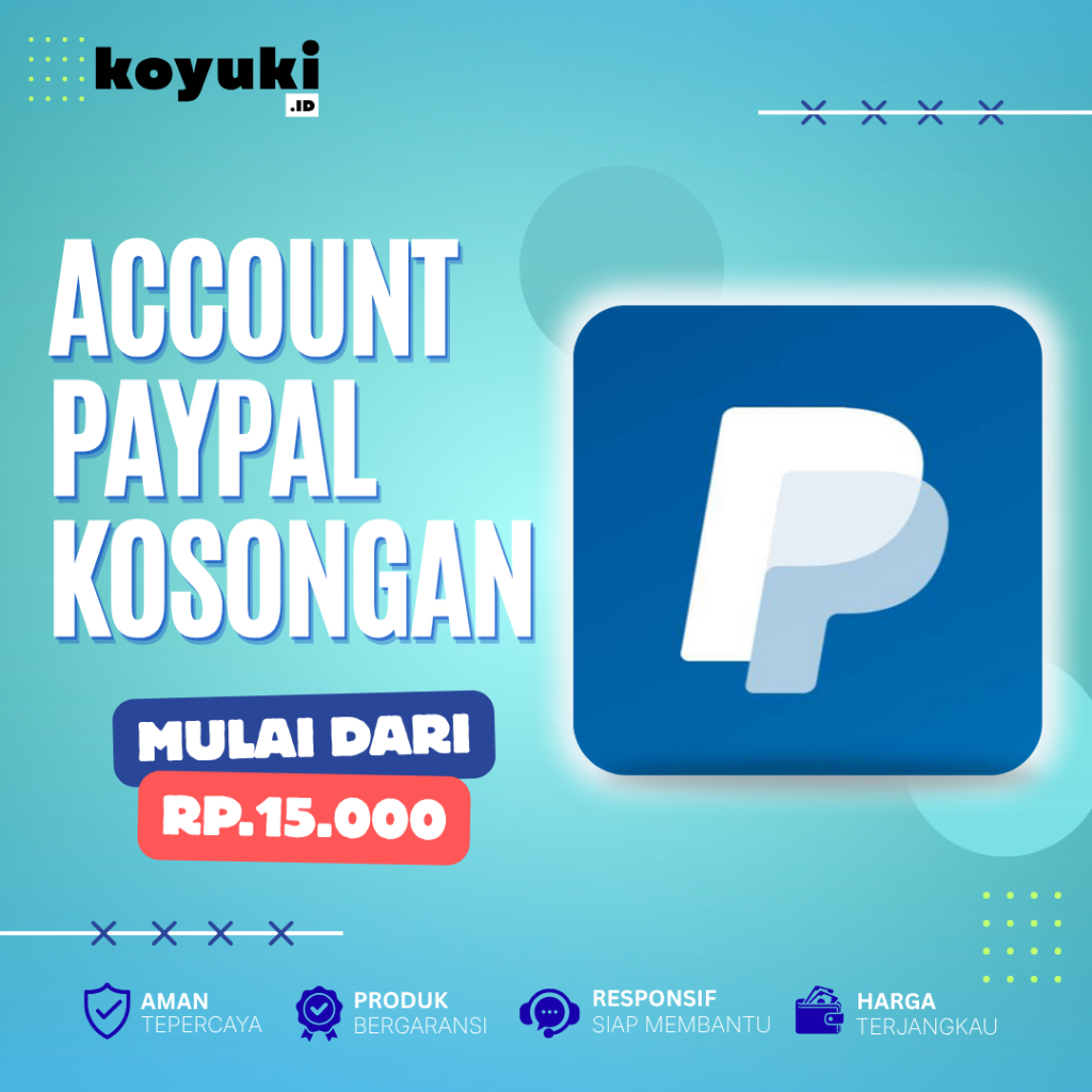 Akun Paypal | Tipe Kosongan | Full Garansi
