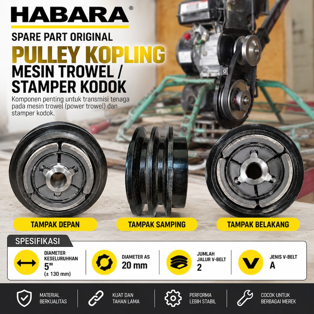 Part Pulley Coupling Pulli Kopling Untuk Power Trowel atau Stamper Kodok